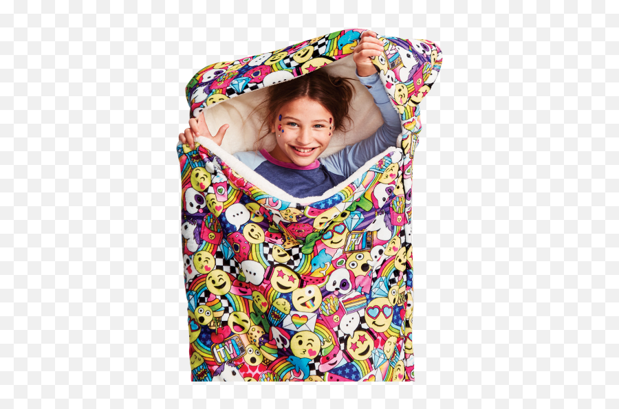 Picture Of Emoji Party Sleeping Bag - Sleeping Bag Full,Sleepign Emoji