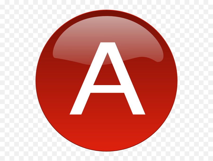 Red A Clip Art At Clkercom - Vector Clip Art Online Emoji,Red O Emoji