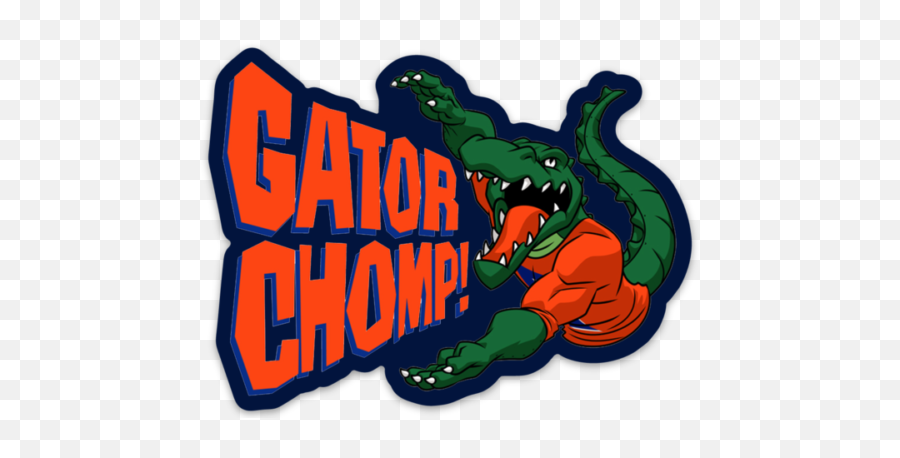 University Of Florida Albert Mascot Gator Chomp Die - Cut Emoji,Emoji Of Dying