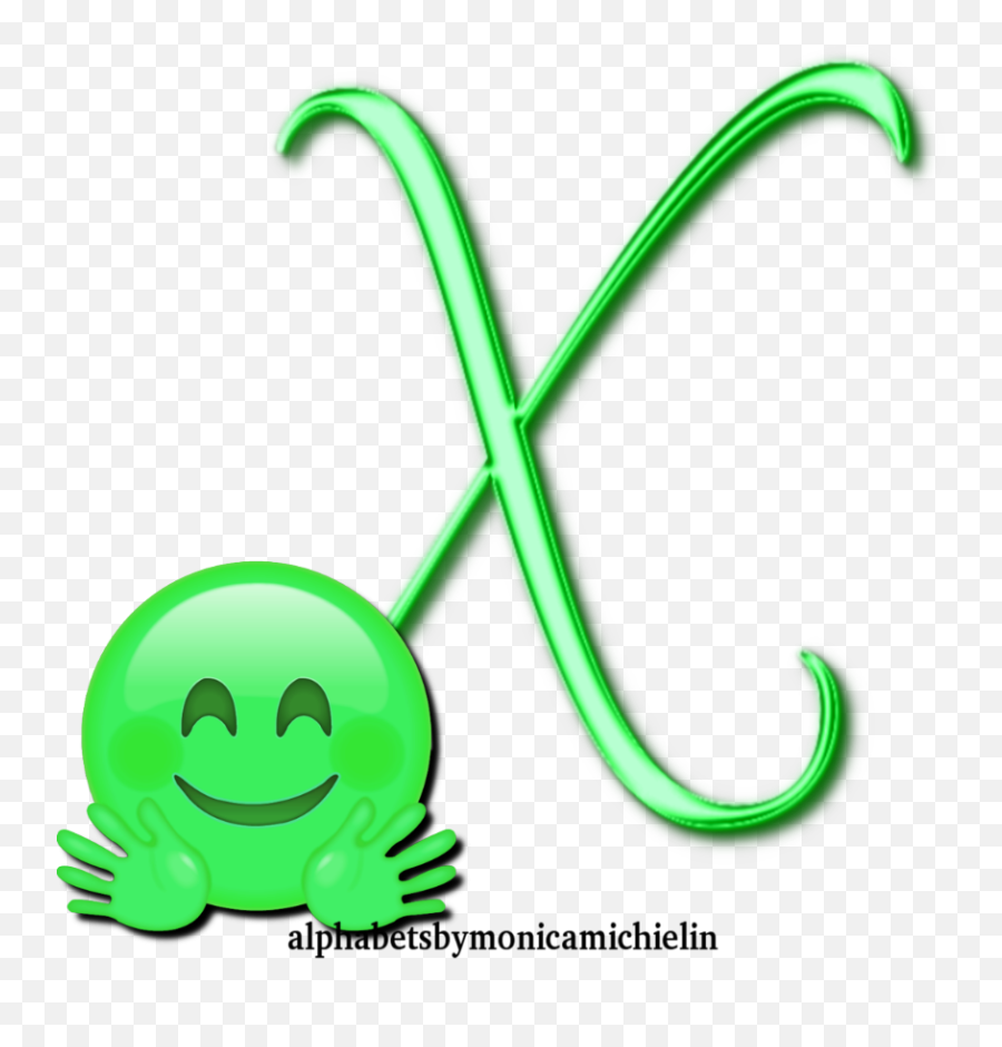 Monica Michielin Alphabets Green Smile Hands Alphabet Emoji,Green And Red Circle Emoji