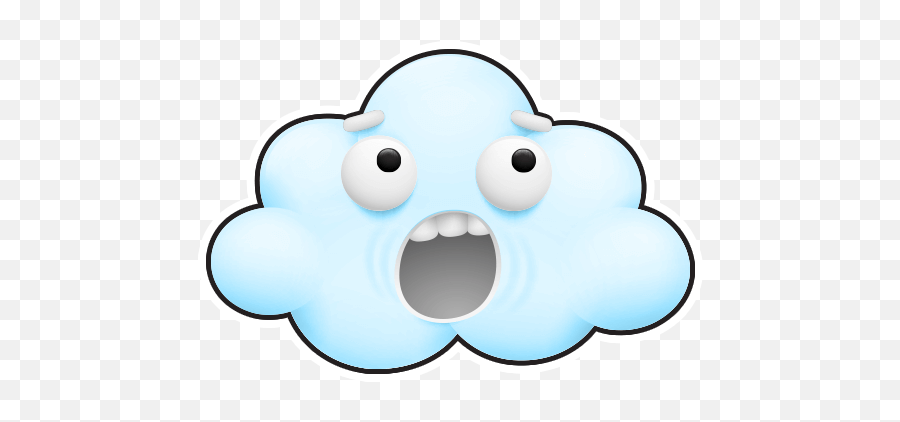 Cloud Emoji By Marcossoft - Sticker Maker For Whatsapp,Grey Face Emoji