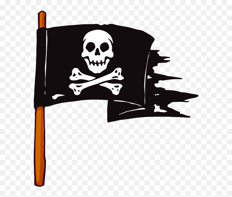Black Flag Pirate Pirates Cartoon Sticker By Amanda - Automotive Decal Emoji,Black Flag Emoji