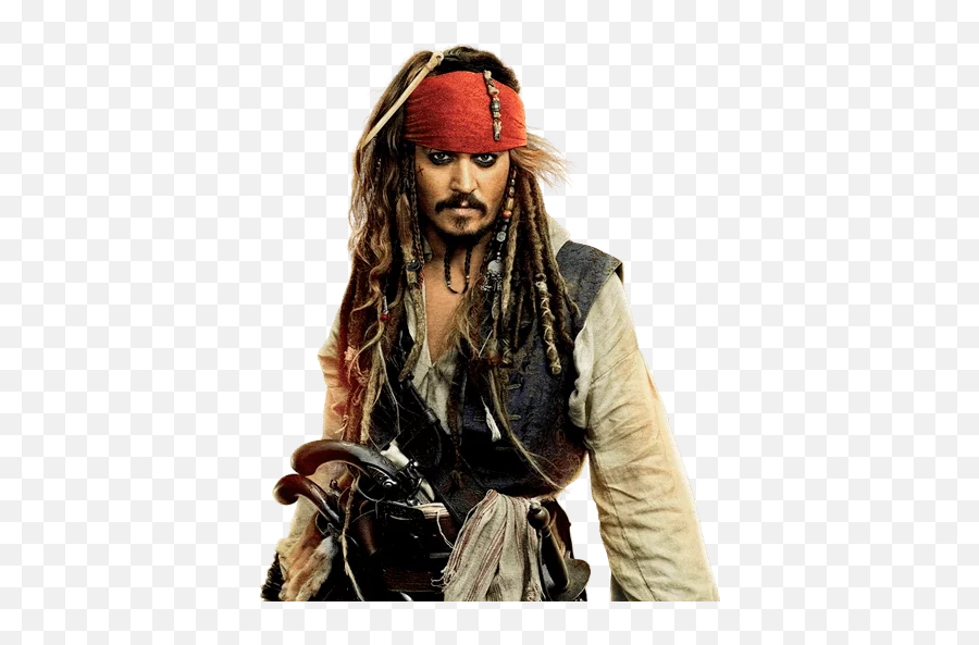 Jack Sparrow 1 Stickers For Whatsapp - Pirate Of Caribbean Png Emoji,Sparrow Emoji