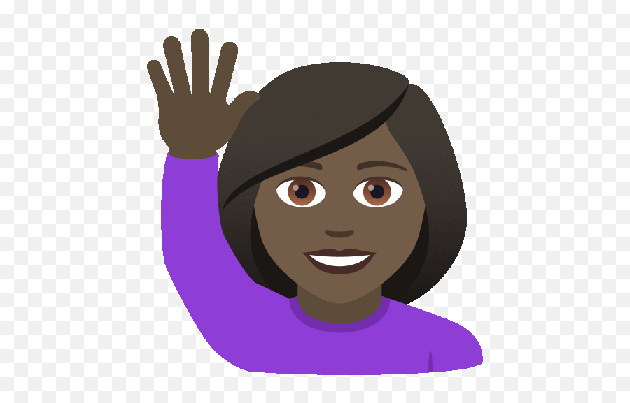 Raise Hand Joypixels Gif - Raisehand Joypixels Mememe Discover U0026 Share Gifs Happy Emoji,Girl With One Hand Up Emoji