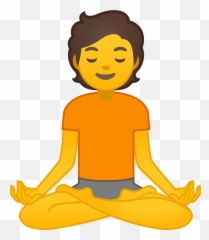 Person In Lotus Position Emoji - Meditation Emoji,Lotus Emoji