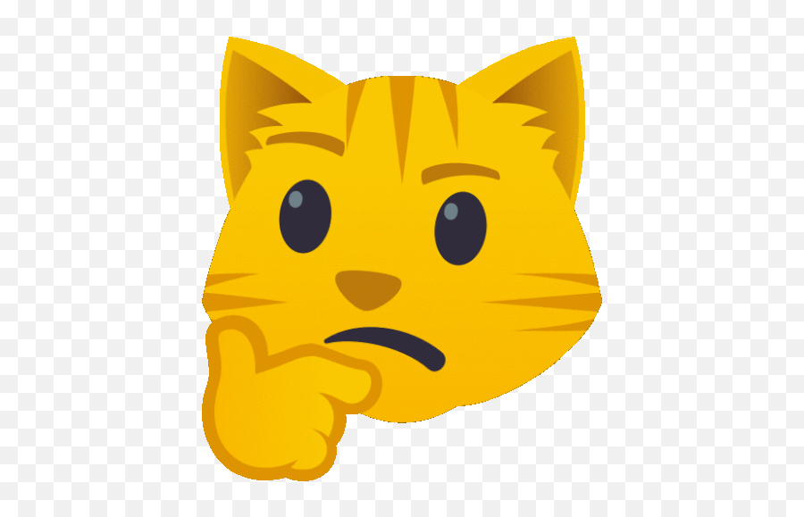 Thinking Cat Gif - Thinking Cat Joypixels Discover U0026 Share Gifs Cat Emoji,Contemplating Emoji