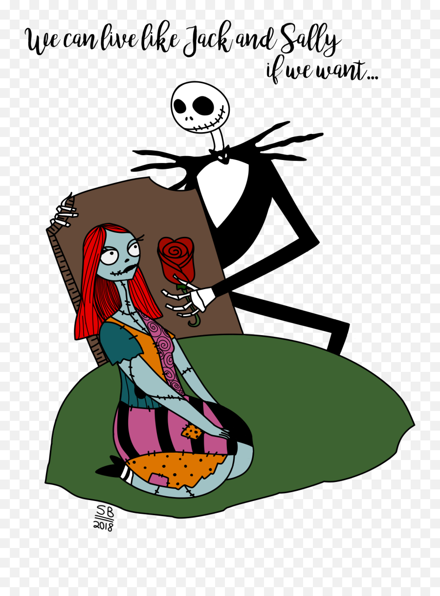 Jack And Sally For My Bf - Cartoon Emoji,Nightmare Before Christmas Emoji Download