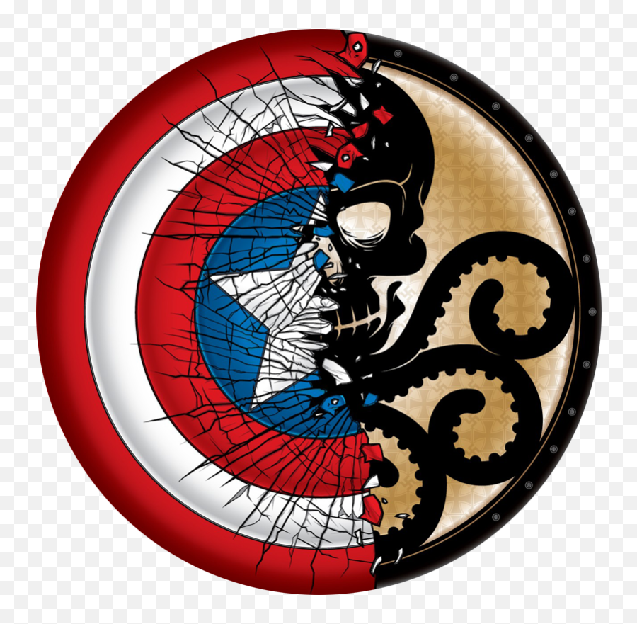 Captain America Is Hydra - Hydra Captain America Logo Emoji,Kirby Thinking Emoji