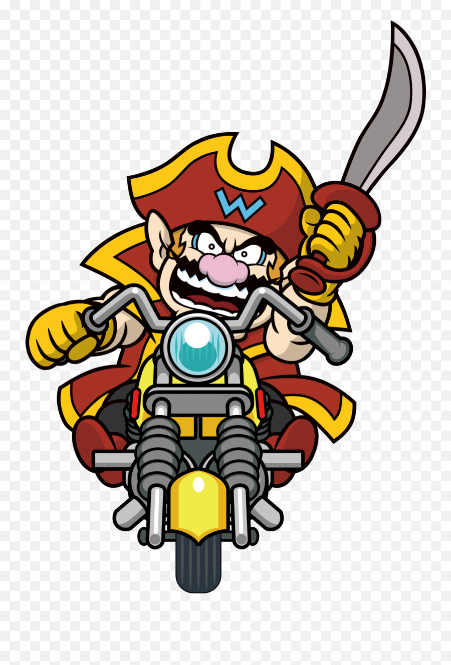 Captain Wario - Captain Wario Emoji,Wario Flexing Emoticon
