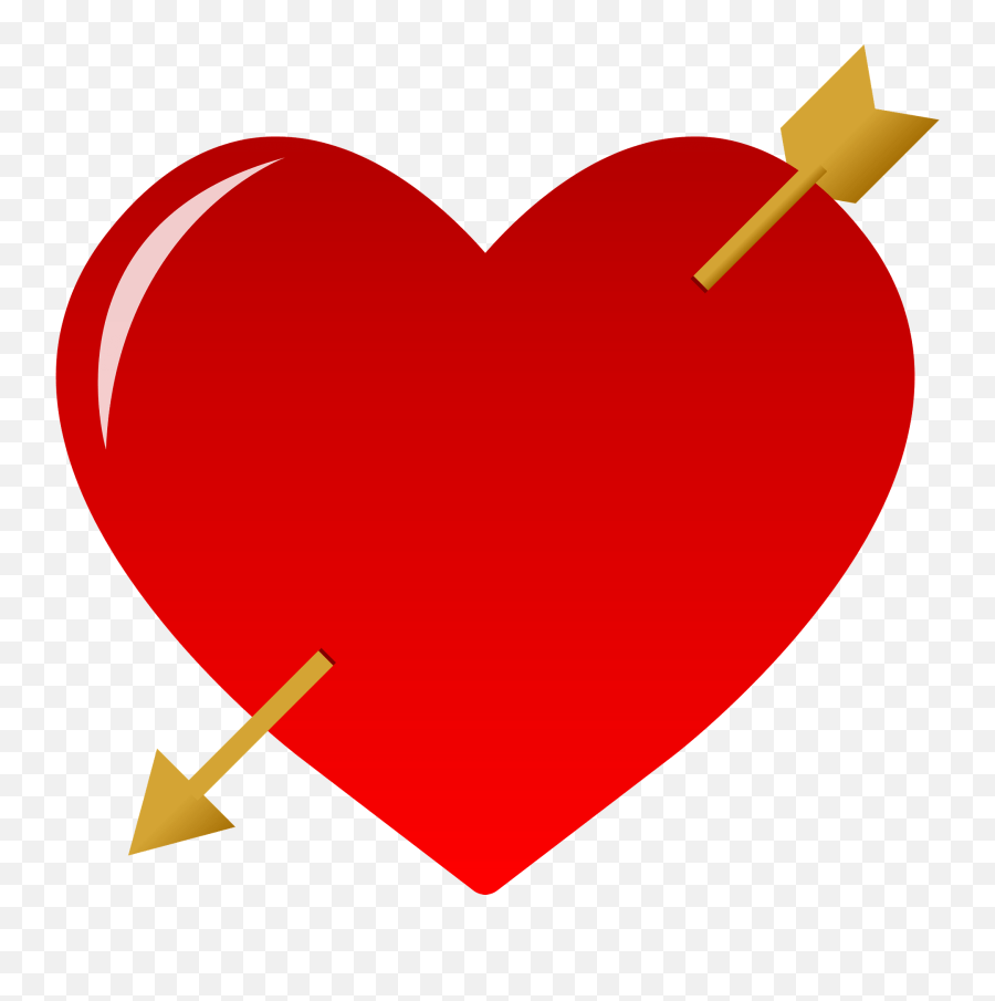 Heart With An Arrow Through It Clipart - Bologna Emoji,Blank Heart Emoji
