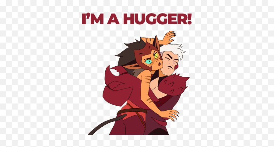 Im A Hugger Let Me Go Sticker - Im A Hugger Hugger Let Me Go She Ra Netflix Transparent Gif Emoji,Bayley Huggers Emoticon
