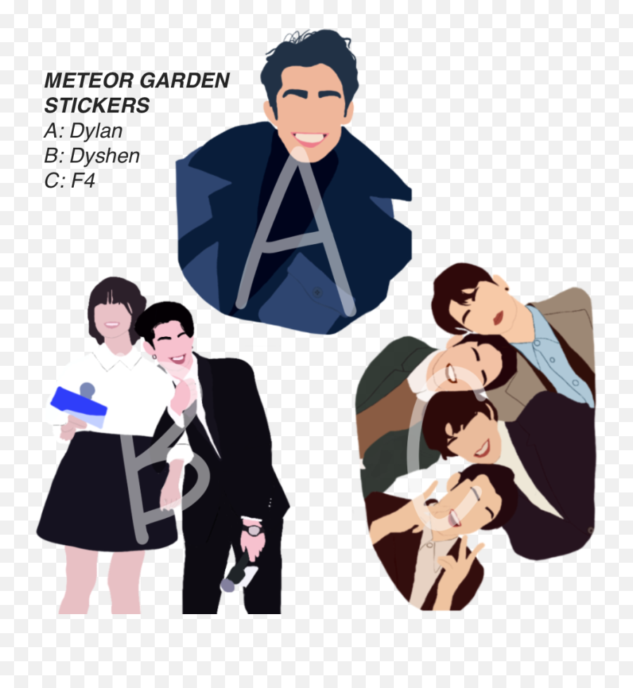 Meteor Garden Vinyl Stickers And - Meteor Garden Stickers Emoji,Emotion Metor Garden