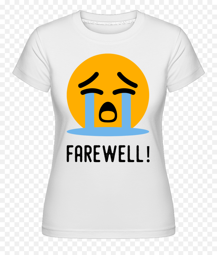 Farewell Crying Emoji T - Shirt Shirtinator Femme Short Sleeve,Emoji T-shirt