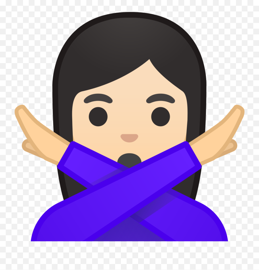 Woman Gesturing No Light Skin Tone Icon Noto Emoji People - Woman Gesturing No Emoji Transparent,No Expression Emoji