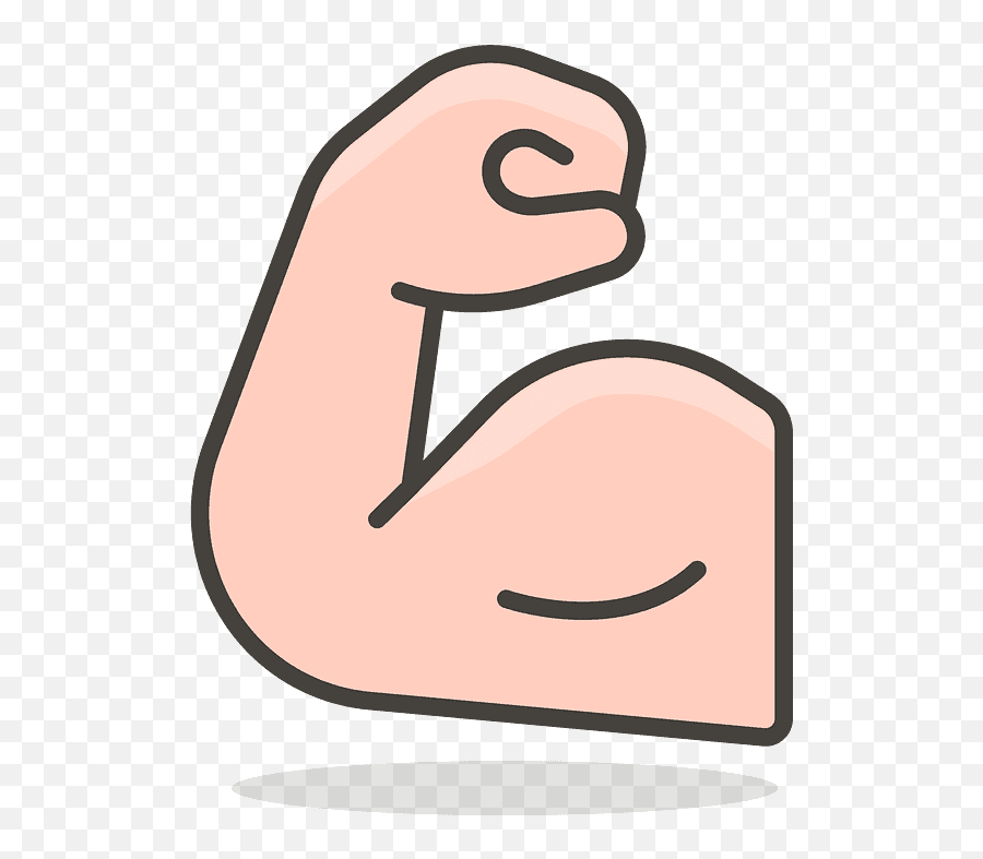 Flexed Biceps Emoji Clipart - Imagenes De Biceps Animado,Horror Like Arm Emojis Png