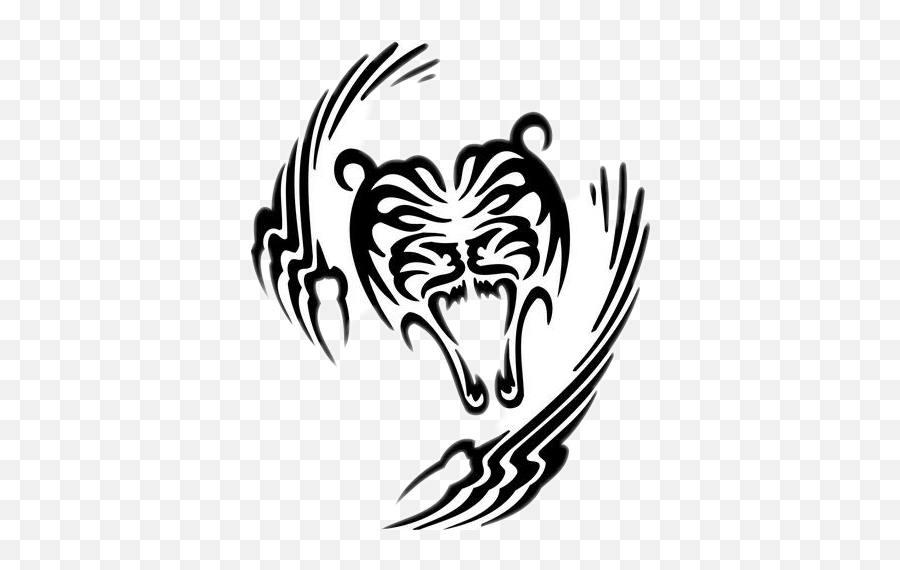 Tribal Tiger Sticker By Kali Shafritz - Tribal Tiger Emoji,Tribal Emoji