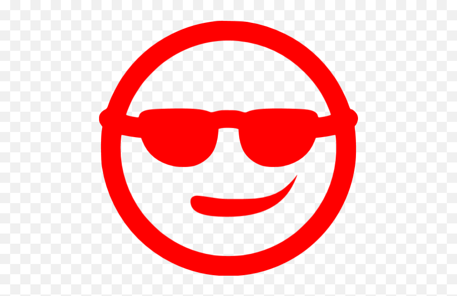 Red Cool Icon - Free Red Emoticon Icons Emoji,Cool Emoji Cookies
