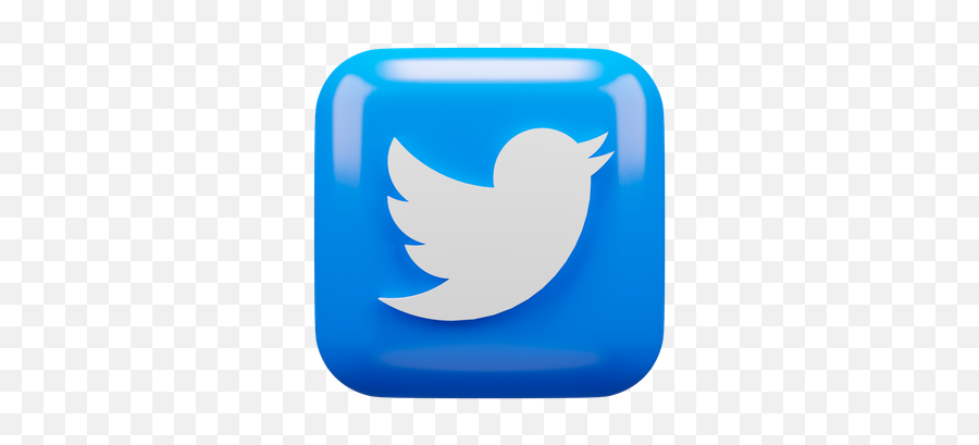 Free Twitter Logo 3d Illustration Download In Png Obj Or Emoji,Custom Emoji For Twitter