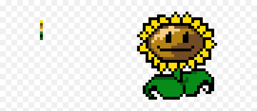 Pvz Sunflower - Sunflower Pixel Art Pvz Emoji,Sunflower Emoticon