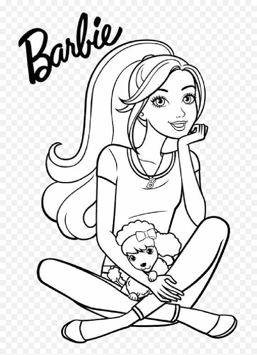 Easy Princess Animals Adults   Barbie Coloring Pages Emoji,Disney ...