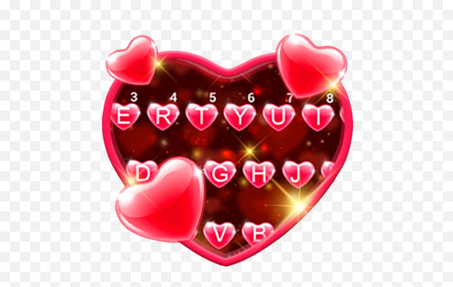 Ti V Red Heart Keyboard Theme Android Các Ng Dng - Day Emoji,Bàn Phím Emoji