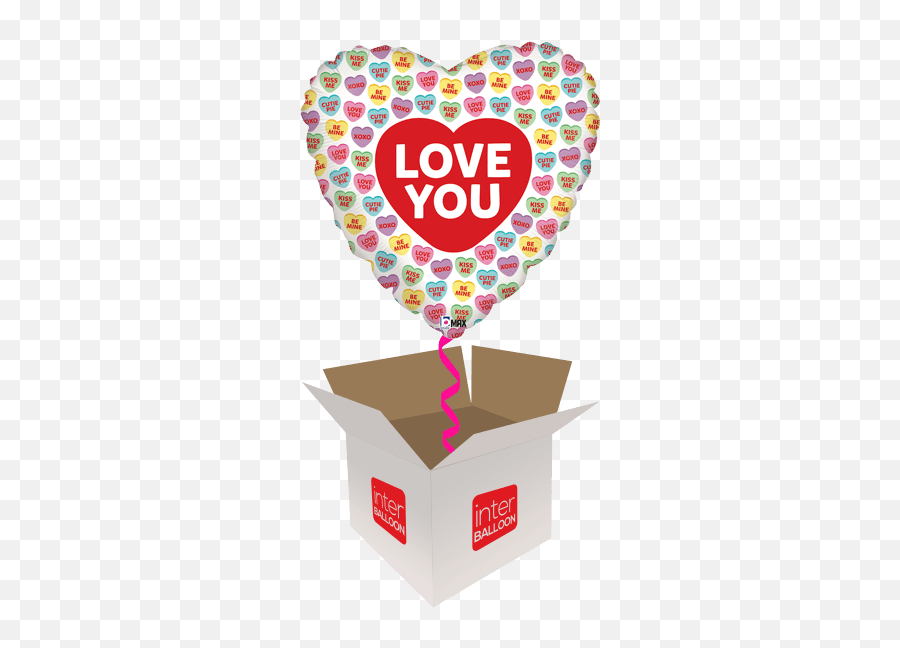 Romantic Helium Balloons Delivered In The Uk By Interballoon - Balloon Emoji,1000 Emoji Hearts