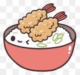 Kawaii Bowl Rice Food Sticker - Cute Japanese Food Png Emoji,Rice Bowl Emoji