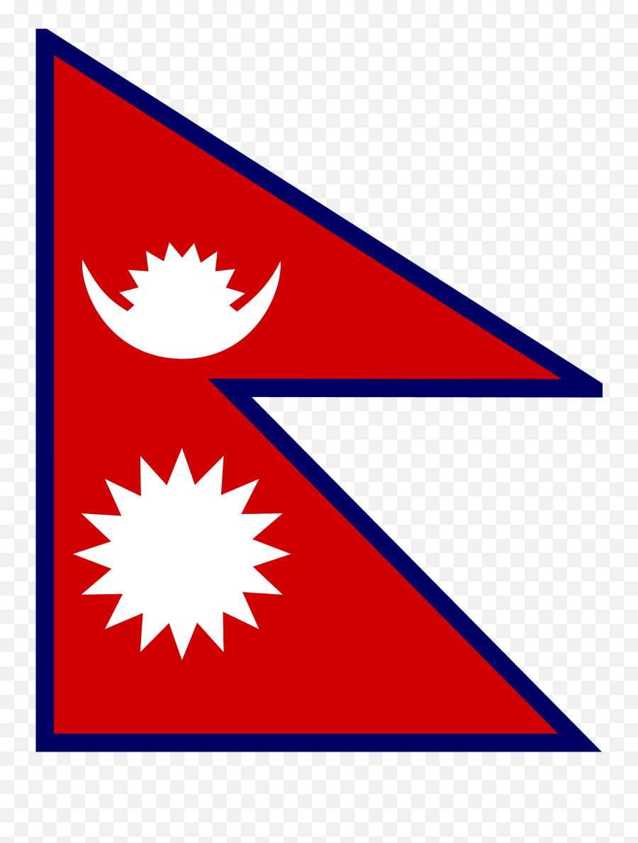 Flag Of Nepal Clipart - Red And Blue Triangle Flag Emoji,State Flag Emoji