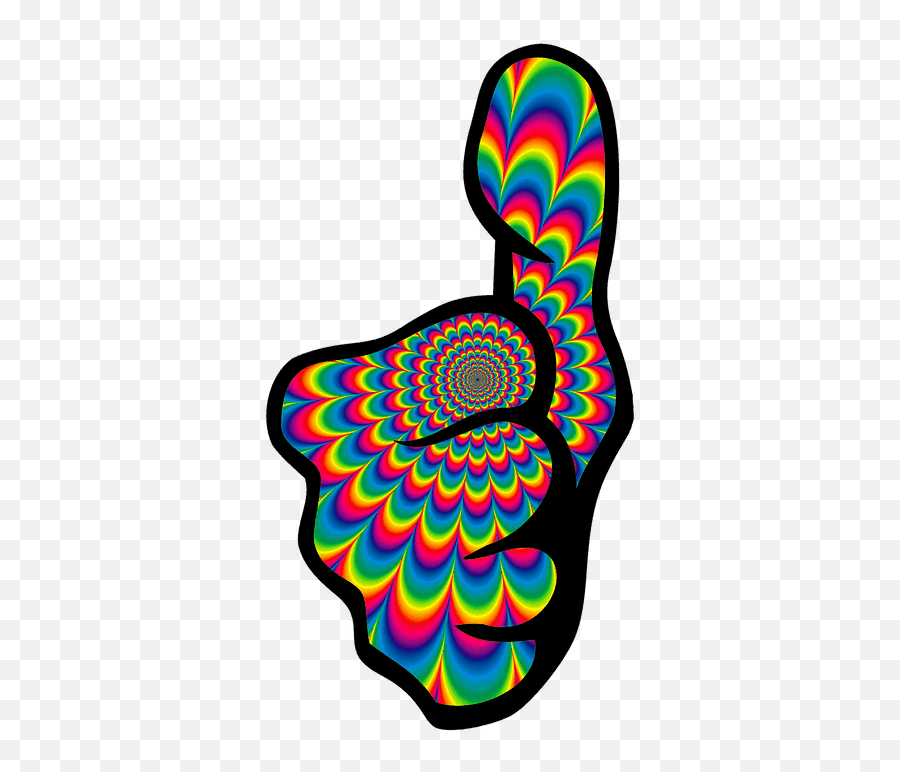Psychedelic Thumbs Up 60s Click - Psychedelic Thumbs Up Emoji,Psychedelic Emoji