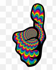 Psychedelic Thumbs Up 60s Click - Psychedelic Thumbs Up Emoji,Psychedelic Emoji