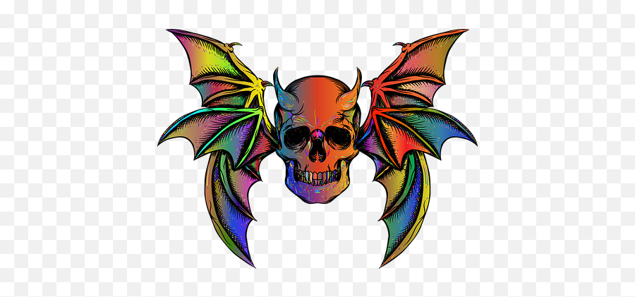100 Free Devil U0026 Demon Vectors - Pixabay Skull With Evil Wings Emoji,Devil Emoji Pumpkin Stencil