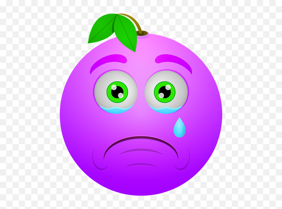 Smiley Baya Triste - Sad Berry Emoji,Llorar Emoticon