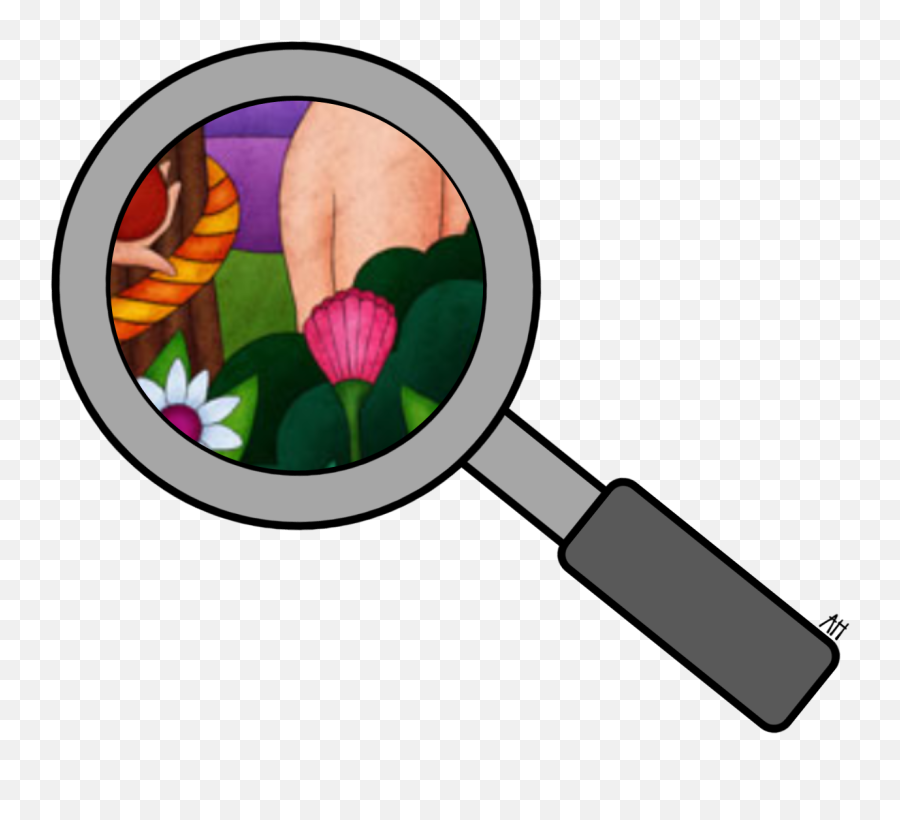For Example This Magnifying Glass Is A Close - Up Of Adam And Eve For Children Emoji,Magnifying Glass Emoji