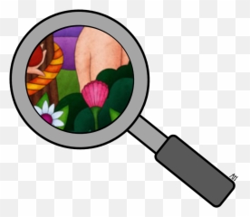 For Example This Magnifying Glass Is A Close - Up Of Adam And Eve For Children Emoji,Magnifying Glass Emoji