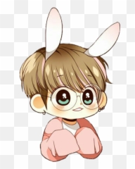 Bts Jungkook Kookie Bunny Sticker - Jungkook Bts Chibi Png Emoji,Jungkook Emoji Bunny Bts Emojis