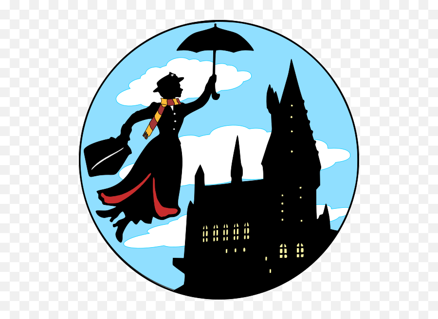 Movies Personal Use Mary Poppins - Mary Poppins Over Hogwarts Emoji,Mary Poppins Emoji