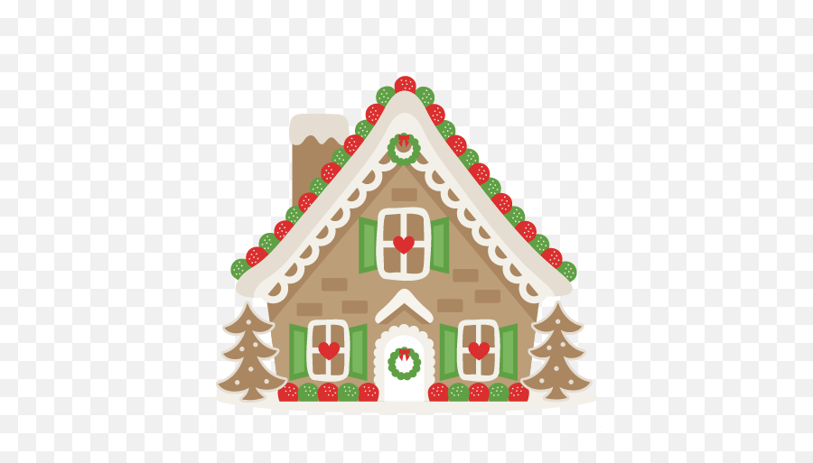 By Scrappydew Christmas House Clip Art - Gingerbread House Png Clipart Emoji,House Candy House Emoji