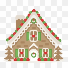 By Scrappydew Christmas House Clip Art - Gingerbread House Png Clipart Emoji,House Candy House Emoji