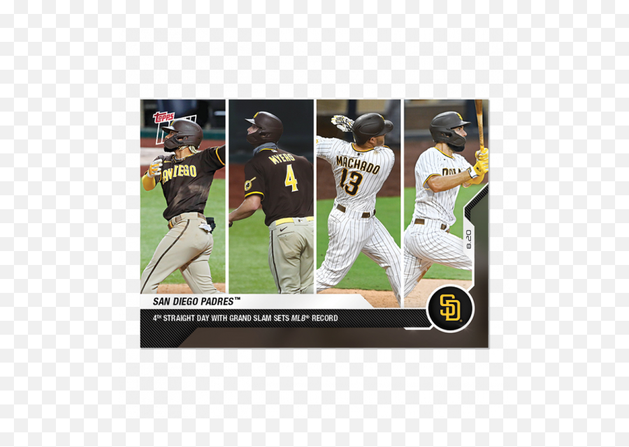 Padres - Topps 4 Straight Days With Grand Slam Baseball Card Emoji,Baseball Player Emoji Manny Machado