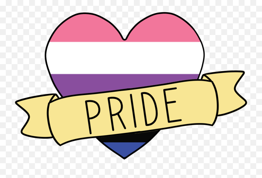 Lgbt Trans Genderfluid Sticker - Girly Emoji,Genderfluid Heart Emoji