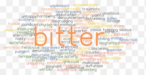 Bitter Synonyms And Related Words What Is Another Word For - Dot Emoji,Bitter Emotion Animal Pictures
