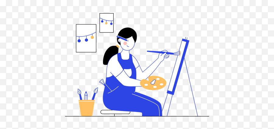 Premium Painter Illustration Download In Png U0026 Vector Format - Drawing Emoji,Painting Expressing Emotions