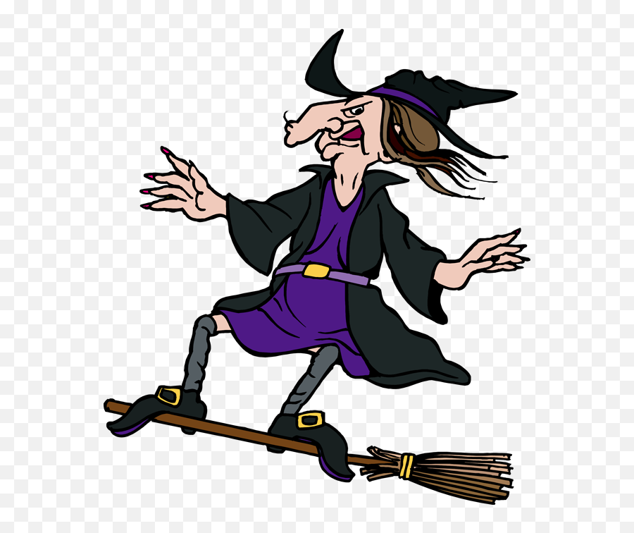 Witch On A Broom Stick Clip Art Free Vector In Open Office - Witch Clipart Png Emoji,Broom Emoji