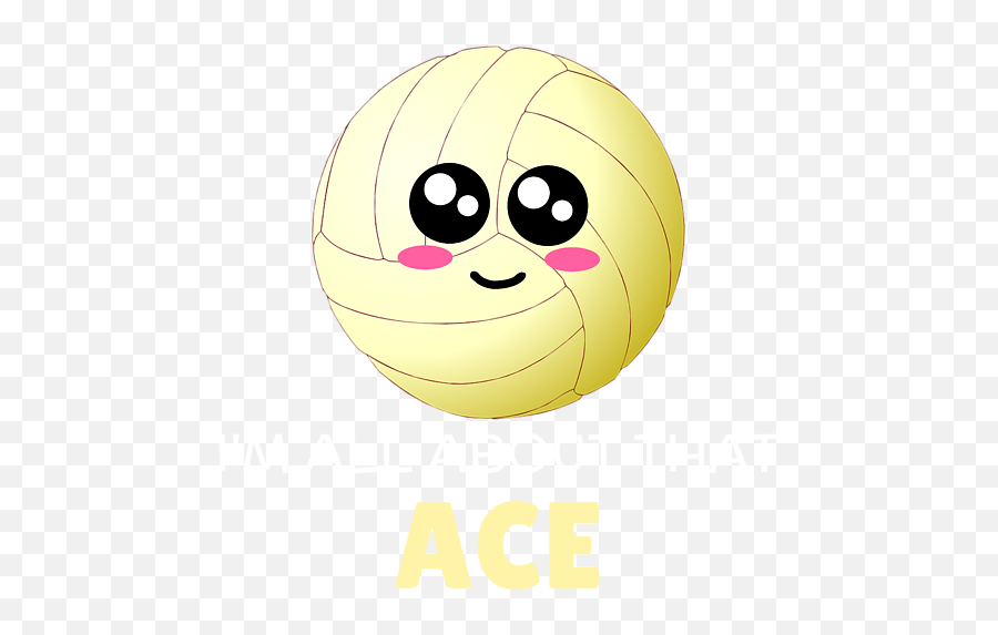 Im All About The Ace Cute Volleyball Pun Portable Battery Emoji,Puffin Emoticon