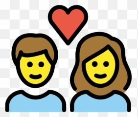 Couple With Heart Emoji Clipart - Emoji Casal,Couple Emoji Png
