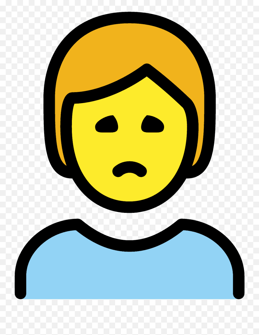 Person Frowning Emoji Clipart Free Download Transparent,Shrug Frowning Emoticon