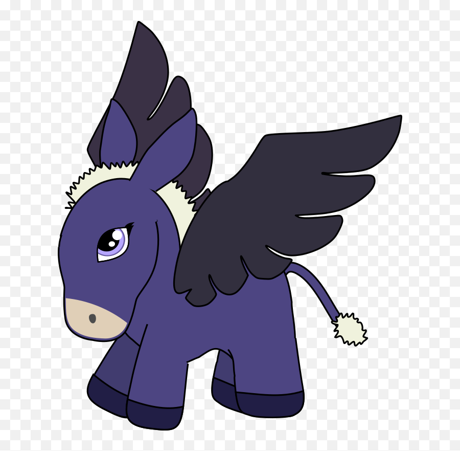 Pegasus Donkey - Openclipart Emoji,Small Emoji Of A Donkey