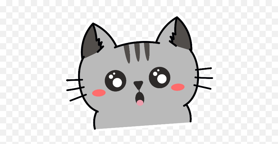 Gatitos Para La Depresión Emoji,Cat Shocked Emoji