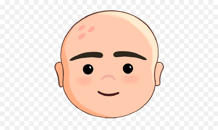 Blahstickers Emoji,Bald Head Emoji