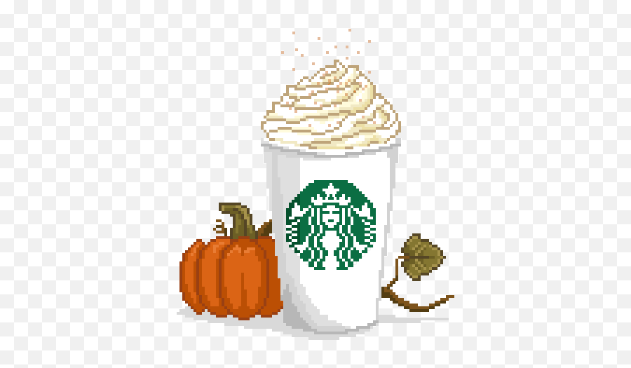 Pumpkin Sticker Challenge On Picsart - Starbucks Cup Pixel Art Emoji,Emoji Pumpkin Painting
